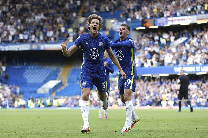Marcos Alonso scored from a direct free-kick against Crystal Palace